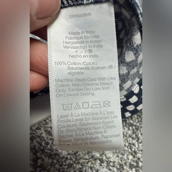 Madewell Navy and White boho cotton Midi Sundress 14 - Picture 8 of 14